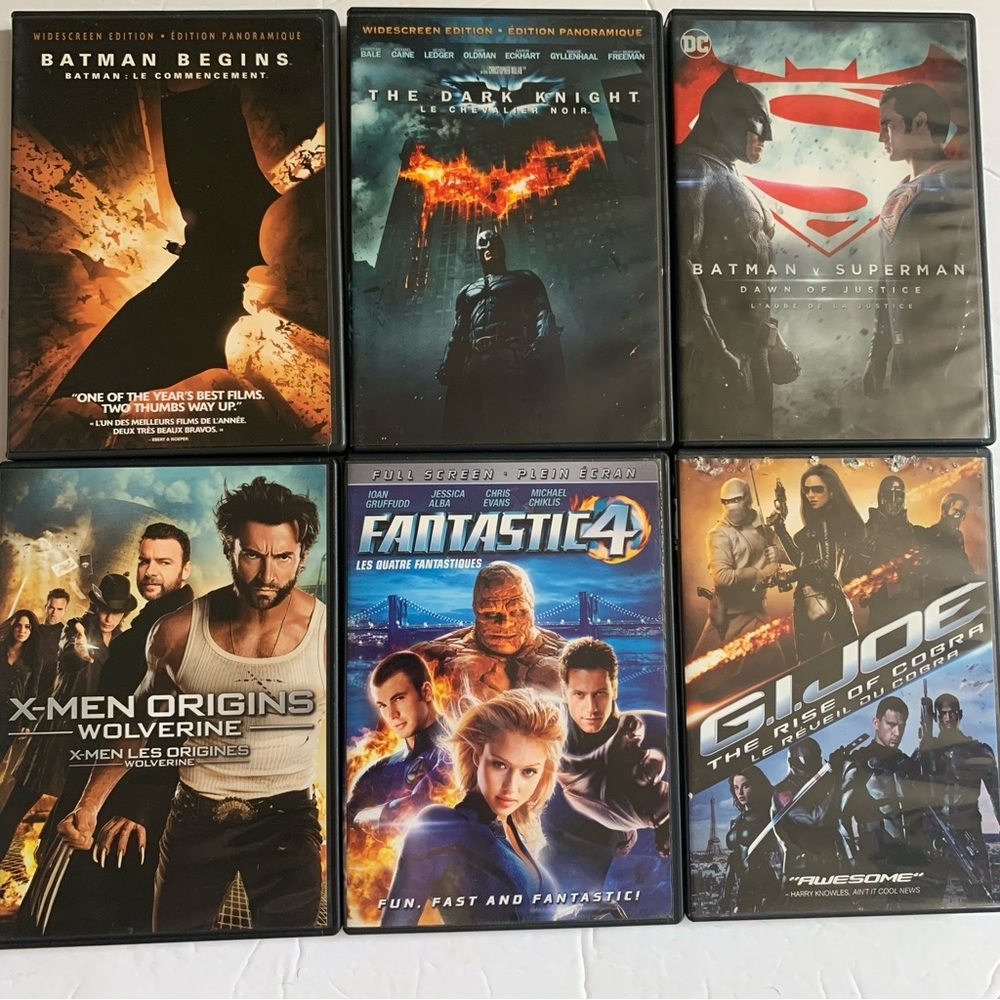Action and Superhero DVD Movie Bundle